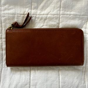 Madewell Women’s Continental Zip Wallet, English Saddle